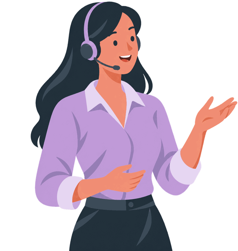 Payd Co payroll consultant speaking with a client on a headset